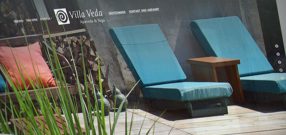 Webdesign für Villa Veda, Zehdenick